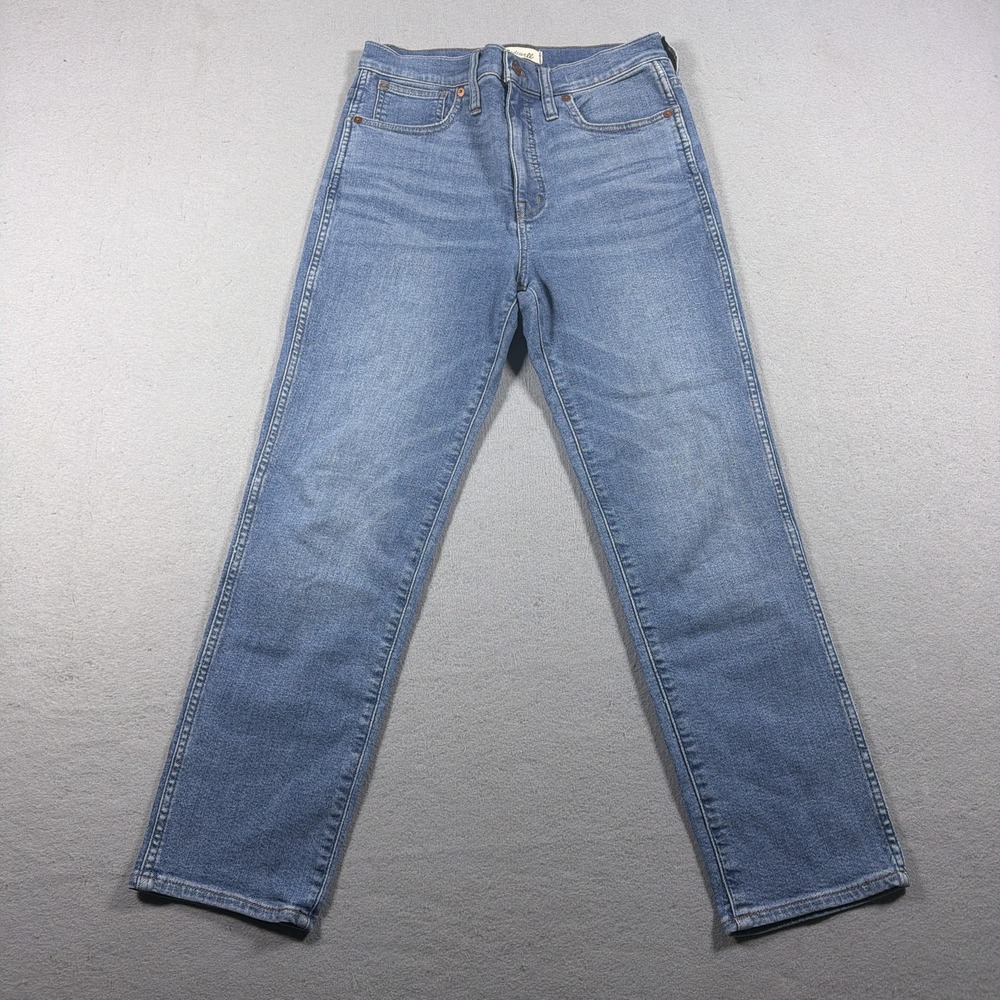 Madewell Stovepipe Jeans Womens 27 Medium Wash High Rise Slim Straight Denim